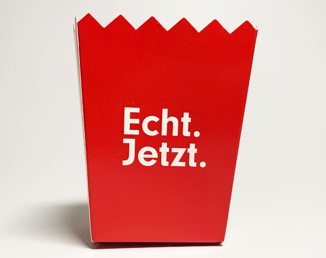 Sachet de popcorn publicitaire